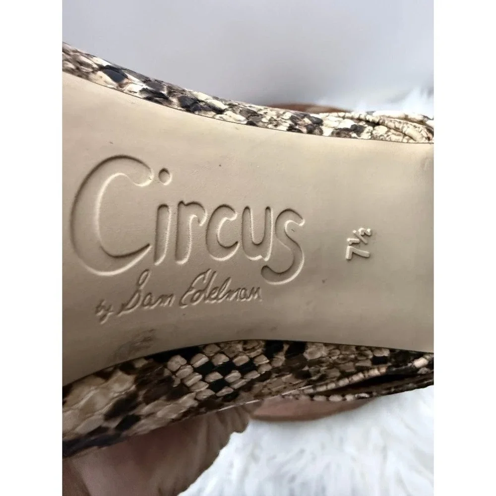 Circus by Sam Edelman Womens Snake Print Strappy Heeled Booties Size 7.5‎